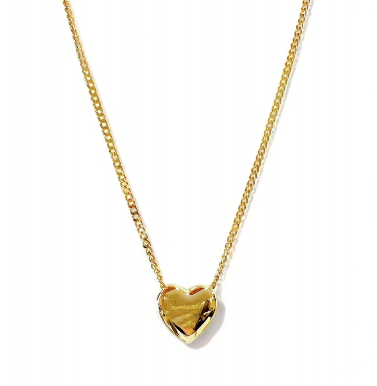 Domed heart necklace