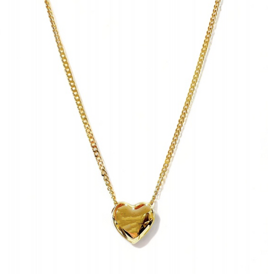 Domed heart necklace